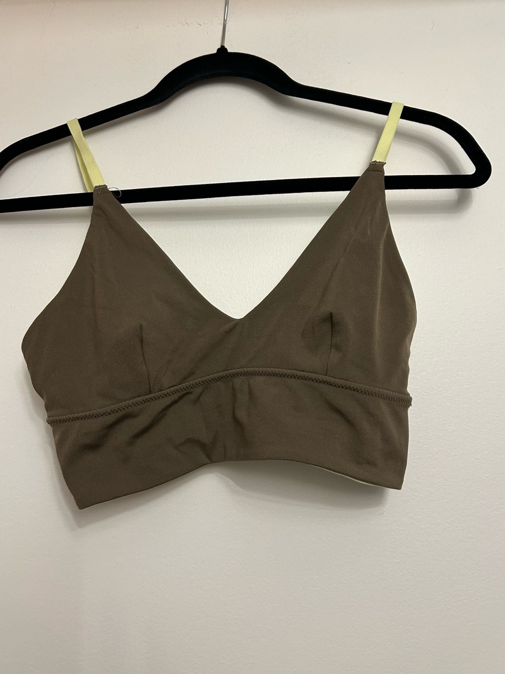 Aeries Bralette in Olive green with light green Straps